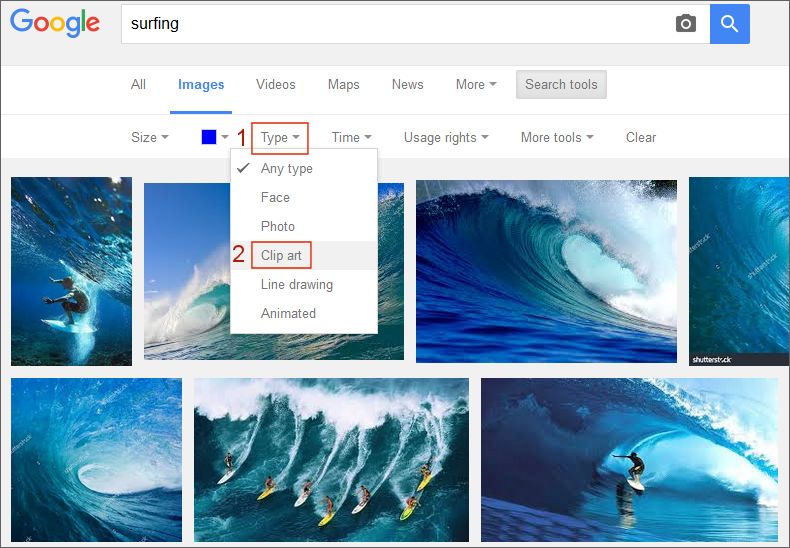 google images type search