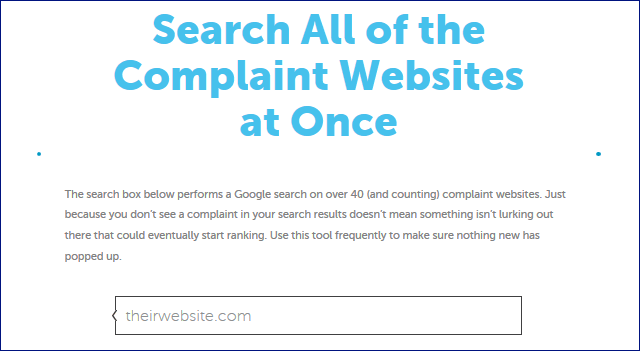 complaints search engine