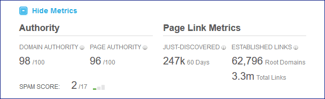 domain authority citation flow