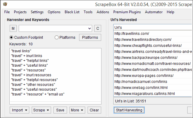 scrapebox resource harvesting