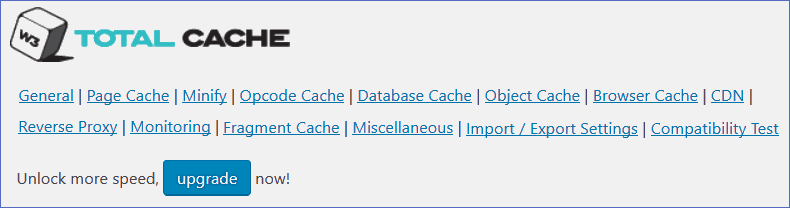 w3 total cache options