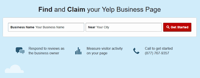 yelp business page