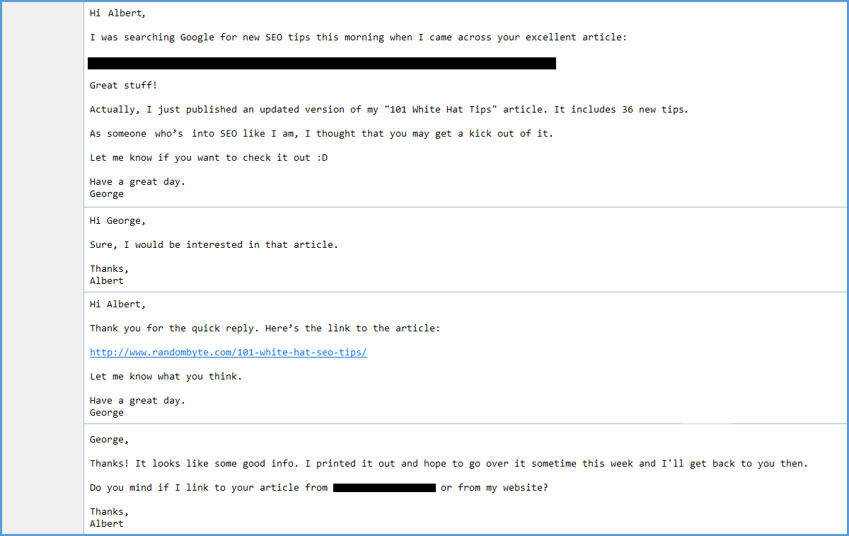 email outreach sequence